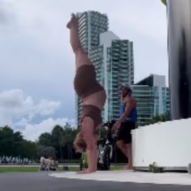 Pregnant Samantha Afrin did a handstand. Hours later, she delivered her baby.