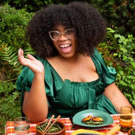 Alexis Nikole Nelson's debut cookbook is named after her signature catchphrase, "Happy Snacking, Don't Die!"