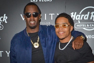 Sean Combs his son Justin Combs in 2017.