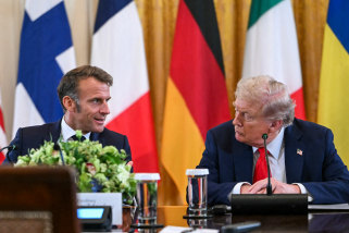 Emmanuel Macron and Donald Trump.