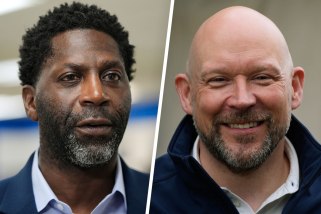 Candidates for Michigan's 35th Senate District, Democrat Chedrick Greene, left, and Republican Jason Tunney. 