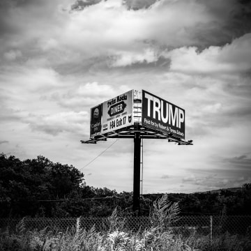 A billboard endorsing Donald Trump is seen outside Scranton, Pa. on Sept. 11, 2016. (Photo by Mark Peterson/Redux for MSNBC)