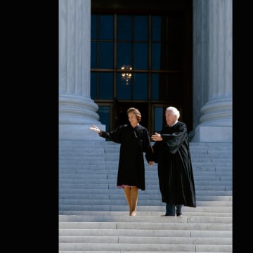 This Week in History:&nbsp;On September 25, 1981, Sandra Day O’Connor became the first woman Supreme Court Justice, after receiving unanimous Senate approval. But before donning the nation’s highest robe, the pioneering O’Connor blazed other trails for women. She graduated third in her 1952 Stanford Law class, when opportunities for female lawyers were scarce, and worked unpaid in California. In her 24 years as Justice, the moderate conservative Republican was called tough but just, often voted in line with the Republican platform, but broke away in some major historical cases. She provided the deciding vote in Planned Parenthood v. Casey (1992), upholding Roe v. Wade, and was the determining judge in Bush v. Gore, ending the recount in the contested presidential race and upholding the election of George W. Bush. &nbsp;&nbsp;Here, the newly appointed O'Connor and Chief Justice Warren Burger leave the U.S. Supreme Court building.