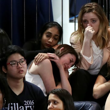 Image: Democratic Presidential Nominee Hillary Clinton Holds Election Night Event In New York City