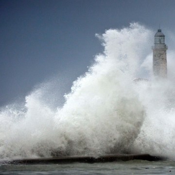 Image: Waves crash into El Morro after the passing of Hurricane Irma, in Havana,