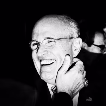 Rudy Giuliani is seen ahead of the first presidential debate at Hofstra.