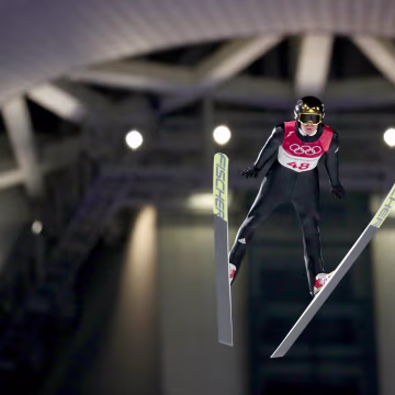 Ski jumper Andreas Andre Wellinger of Germany participates in the men's normal hill individual final on day one of the PyeongChang 2018 Winter Olympic Games at Alpensia Ski Jumping Center on Feb. 10, 2018 in Pyeongchang-gun, South Korea.