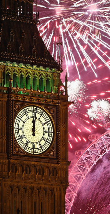 Image: The New Year Is Celebrated In London With A Firework Display