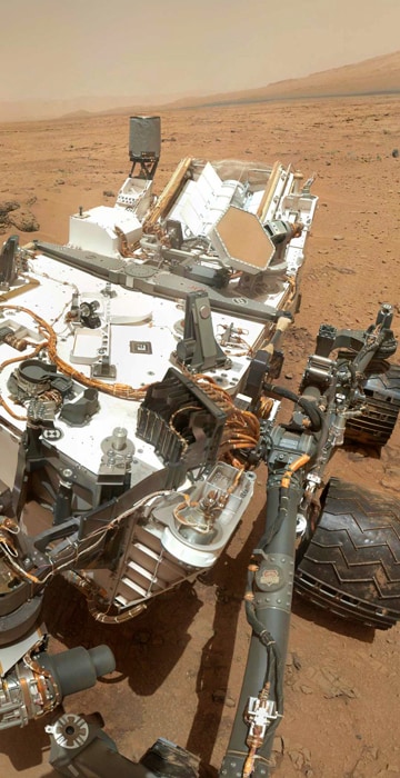 Image: NASA handout image of the Curiosity rover on Mars