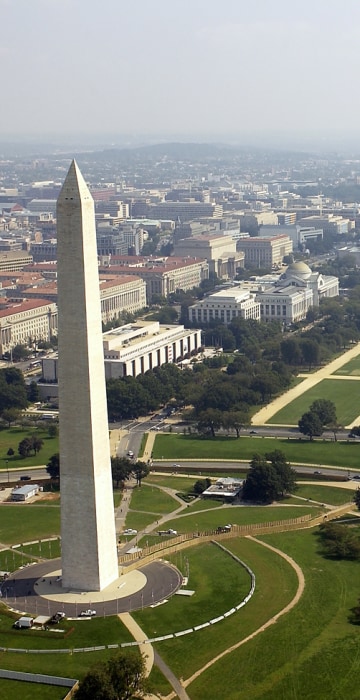 Image: Aerial Photo Of The Washington Memorial and Capitol