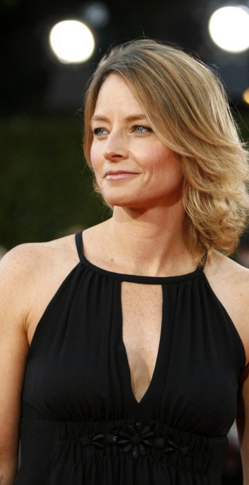 Image: Actress Jodie Foster poses during premiere of \"Tropic Thunder\" in Westwood