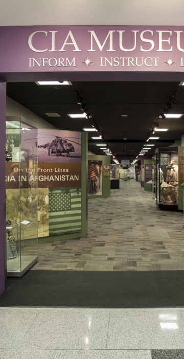 Saturday, July 29, 2013, in McLean, VA (John Makely / NBC News)
The CIA museum at the Central Intelligence Agency headquarters in McLean, Va.
\"Inform, Instruct, Inspire\"
The CIA Museum supports the Agency's operational, recruitment and training missions and helps visitors better understand CIA and its contributions to national security.