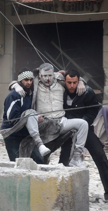 Image: *** BESTPIX *** Russian airstrikes in Damascus