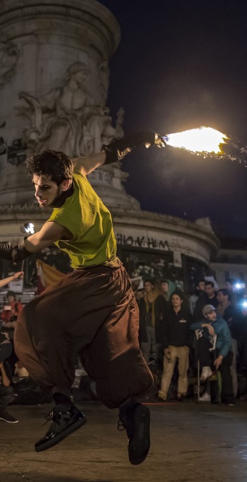 Image: Demonstrators protest against the labor law reform bill in Paris