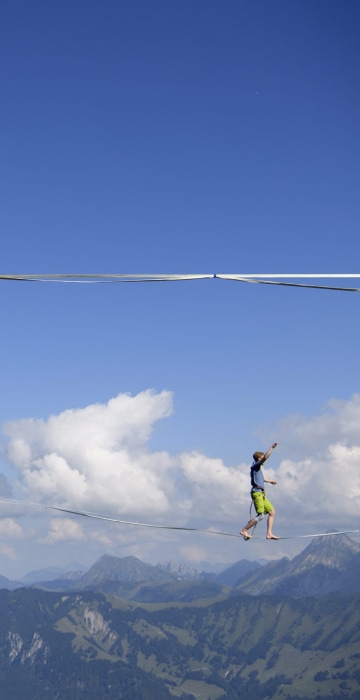 Image: Highline Extreme in the Swiss Alps near Fribourg