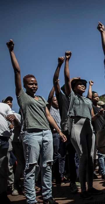 Image: TOPSHOT-SAFRICA-EDUCATION-POLITICS-UNREST