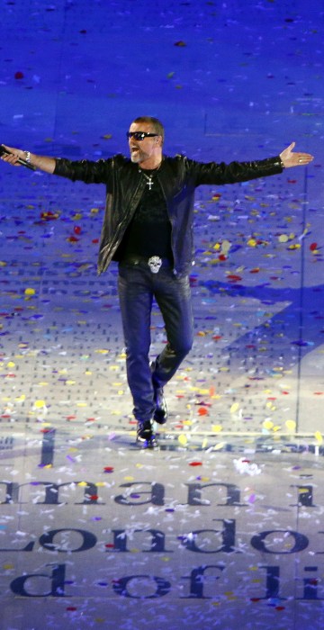 Image: Singer George Michael performs during the closing ceremony of the London 2012 Olympic Games at the Olympic Stadium