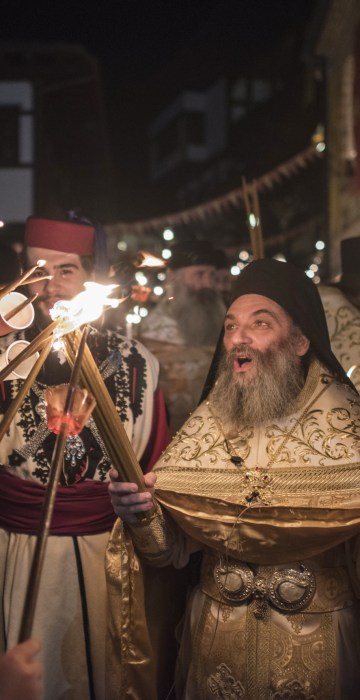 Image: Orthodox Easter celebrations at monastery of St. John near Mavrovo
