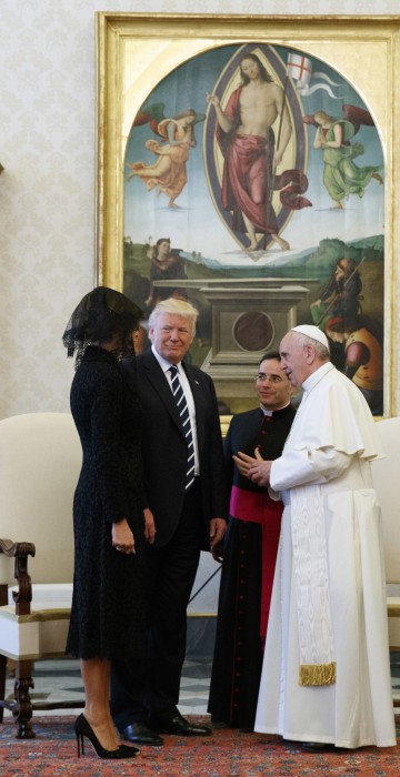 Image: Donald Trump, Melania Trump, Pope Francis