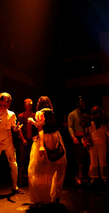 Image: Participants in costumes dance at a club during a Halloween event in Kawasaki, south of Tokyo on Oct. 29.