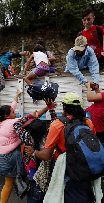 The Honduran immigrants caravan advances in Guatemala