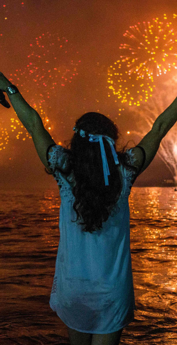 Image: BRAZIL-NEW YEAR'S EVE-BEACH