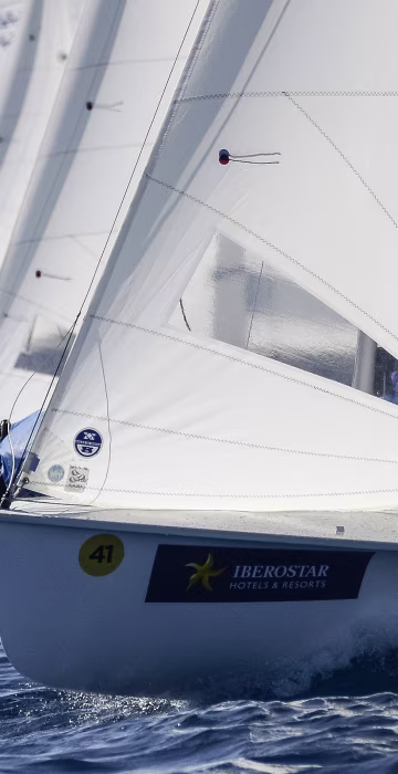 Image: Sailors compete in the women's 470 class race at the 47th Princesa Sofia Trophy