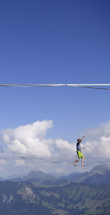 Image: Highline Extreme in the Swiss Alps near Fribourg