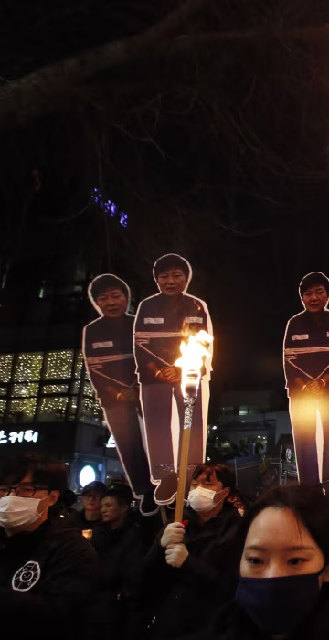 Image: South Korean protest against President Park Geun-Hye in Seoul