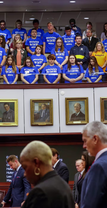Image: Students from Marjory Stoneman Douglas High School meet with Florida state legislators in Tallahassee