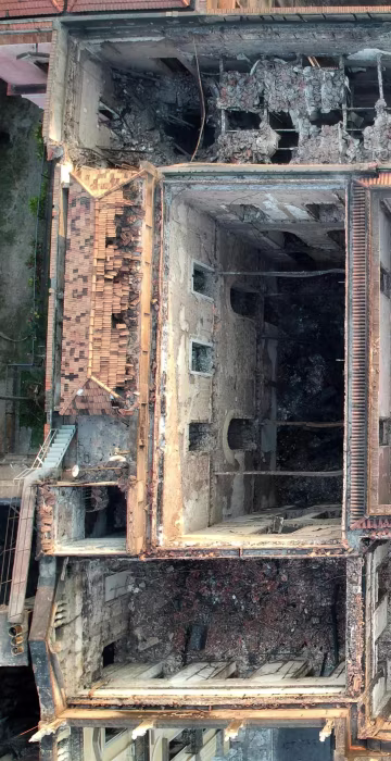 Image: Drone view of Brazil's National Museum in Rio de Janeiro