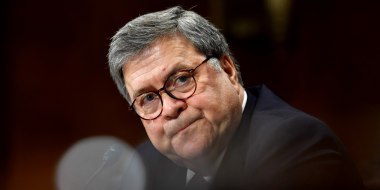 Image: Attorney General William Barr testifies before the Senate Judiciary Committee on Capitol Hill on May 1, 2019.