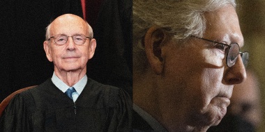 Image of Stephen Breyer and Mitch McConnell