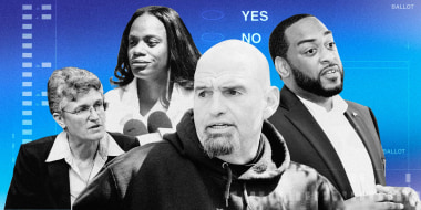 Photo Illustration: Jamie McLeod-Skinner, Summer Lee, John Fetterman, and Charles Booker