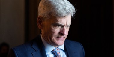 Sen. Bill Cassidy, R-La., leaves the Senate luncheons in the U.S. Capitol on March 15, 2022.