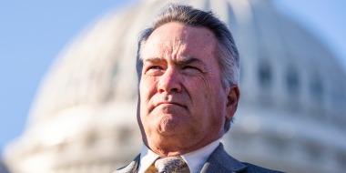 Rep. Jody Hice, R-Ga,, attends a news conference at the Capitol on Feb. 28, 2022.