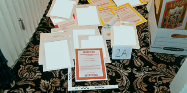 Documents seized by the FBI from former President Donald Trump's Mar-a-Lago estate in Palm Beach, Fla.