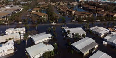 Una comunidad de Fort Myers, Florida, inundada tras el paso del huracán Ian, el 29 de septiembre de 2022.