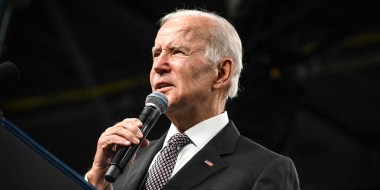 Image: President Joe Biden delivers remarks on lowering costs and creating jobs in the Hudson Valley, at IBM in Poughkeepsie, New York, on Oct. 6, 2022.