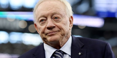 Dallas Cowboys owner Jerry Jones before the Cowboys take on the Detroit Lions at AT&T Stadium on Oct. 23 in Arlington, Texas. 