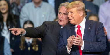 Kevin McCarthy and Donald Trump.