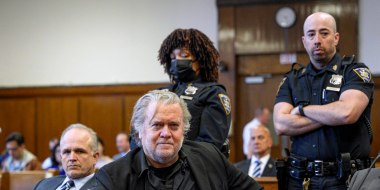 Steve Bannon in Manhattan Supreme Court to set his trial date on May 25, 2023 in New York City. 
