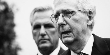 Senate Minority Leader Mitch McConnell and House Speaker Kevin McCarthy at the White House on May 16, 2023.
