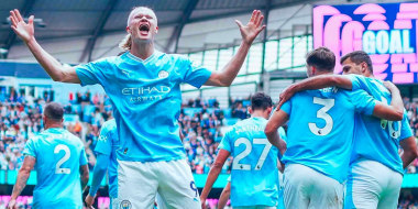 Erling Haaland gritó así su nuevo gol con el Manchester United.