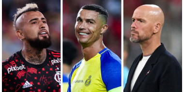 Arturo Vidal (i) alzó la voz por Cristiano Ronaldo y le dejó un mensaje al técnico Erik ten Hag.