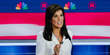Republican presidential candidate Nikki Haley