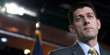 Paul Ryan delivers remarks during his weekly press conference in Washington, D.C.