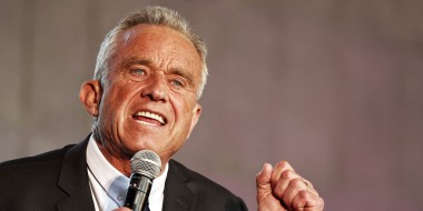 Robert F. Kennedy Jr. speaking into microphone
