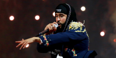 Bad Bunny performs performs on stage