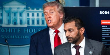 President Donald Trump and FBI Director Kash Patel